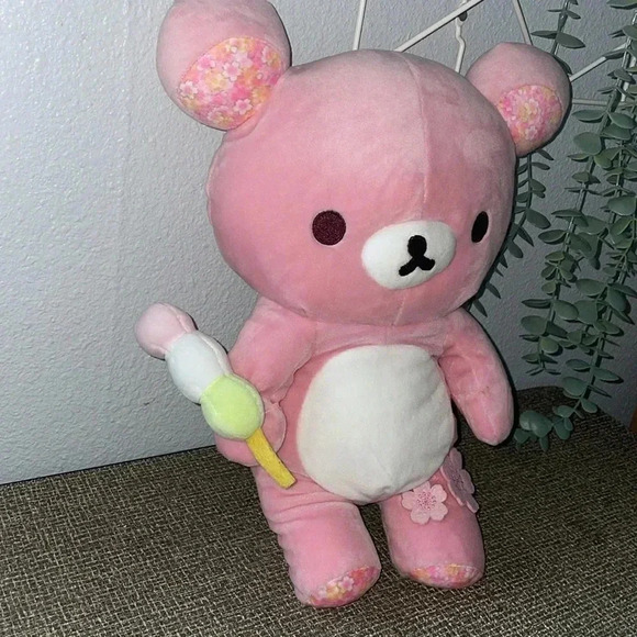 Rilakkuma Dango Sakura pink plush - Picture 2 of 8